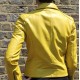 Biker Jacket Yellow Leather